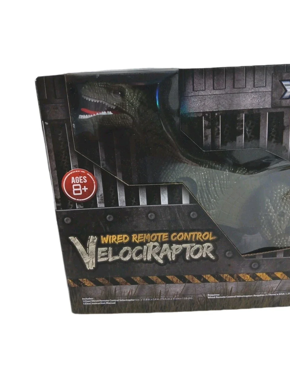NEW Remote Control Velociraptor Dinosaur Toy With Dynamic Sounds n Walking Wired
